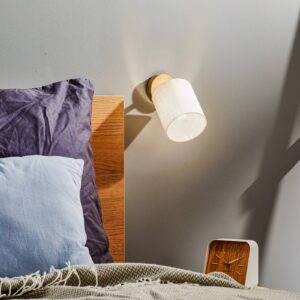 Svítidlo Euluna naolejovaný dub/přírodní dubové dřevo/len