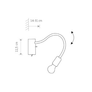 Svítidlo Euluna černá ocel/plast