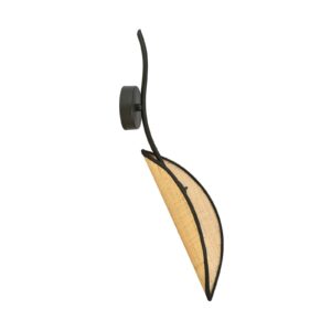 Svítidlo Euluna černá/hnědá ocel s práškovým lakem/látka