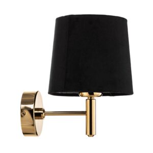 Svítidlo Euluna černá/mosaz tmavá velur/ocel