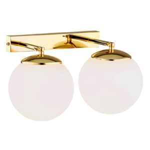 Svítidlo Euluna bílá opálová/mosaz sklo/ocel