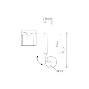 Svítidlo Euluna černá ocel lakovaná