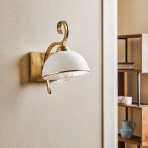 Svítidlo Euluna zlatá/bílá ocel/sklo