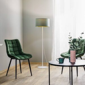 Svítidlo Euluna mátově zelená/bílá/zlatá samet/kov