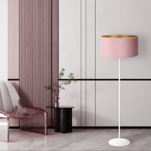 Svítidlo Euluna světle růžová/bílá/zlatá samet/kov