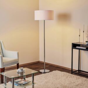 Svítidlo Euluna bílá/chrom textil/kov