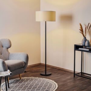 Svítidlo Euluna šedá/černá textil/kov