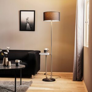 Svítidlo Euluna černá/chrom textil/železo