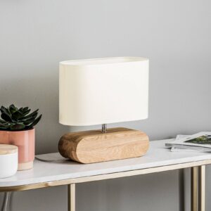 Svítidlo Euluna ecru/naolejovaný dub textilní/dub