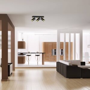 Svítidlo Euluna černá/zlatá kov