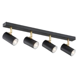 Svítidlo Euluna matná černá/zlatá ocel