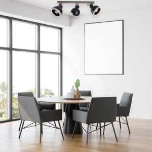 Svítidlo Euluna černá/světlé dřevo kov/dřevo