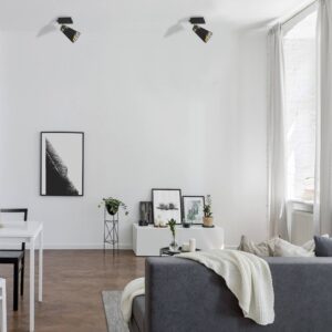 Svítidlo Euluna černá/zlatá kov