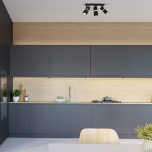 Svítidlo Euluna černá/tmavé dřevo kov/dřevo