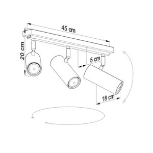 Svítidlo Euluna černé ocel