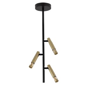 Svítidlo Euluna černý/zlatý ocel