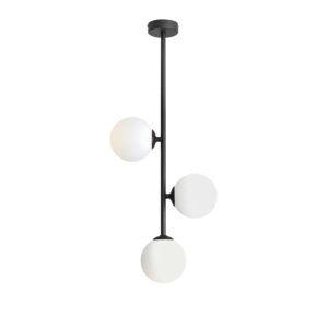 Svítidlo Euluna černá/mražená bílá kov/sklo