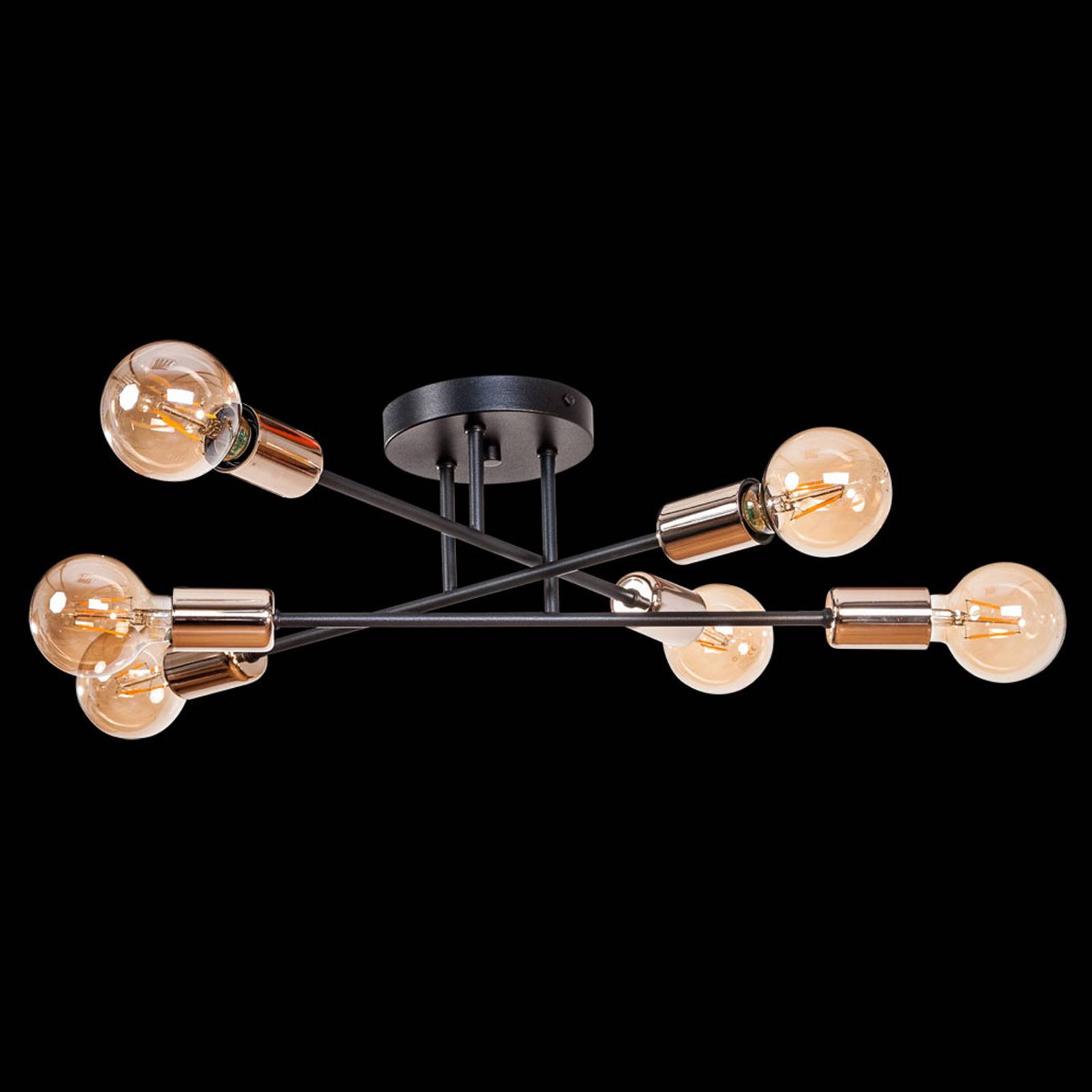 Svítidlo Euluna černá/zlatá ocel