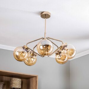 Svítidlo Euluna zlatý ocel/sklo