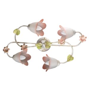 Svítidlo Euluna bílá/stříbrná/růžová/zelená železo/sklo
