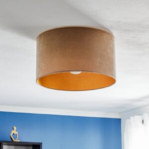 Svítidlo Euluna béžová/zlatá samet