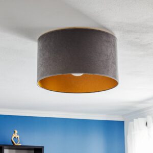 Svítidlo Euluna šedá/zlatá samet