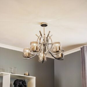 Svítidlo Euluna stříbrný/čirý ocel/sklo