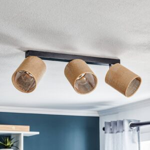 Svítidlo Euluna přírodní/černá textil/kov