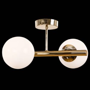 Svítidlo Euluna zlatý/bílý ocel/sklo