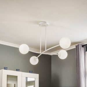 Svítidlo Euluna bílá ocel práškovaná/sklo