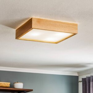 Svítidlo Euluna světlé dřevo/bílá dřevo/sklo