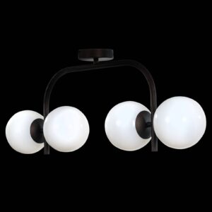 Svítidlo Euluna černá/bílá ocel/sklo