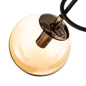 Svítidlo Euluna černá/zlatá ocel/sklo