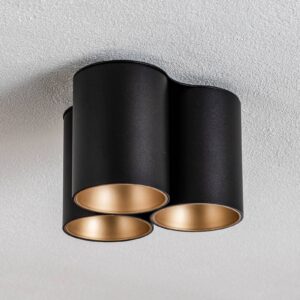 Svítidlo Euluna černá/zlatá ocel/plast ABS