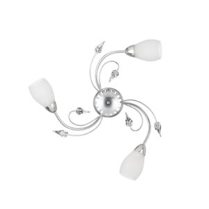 Svítidlo Euluna chrom/bílý železo/sklo