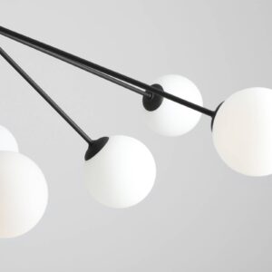 Svítidlo Euluna černá/mražená bílá kov/sklo