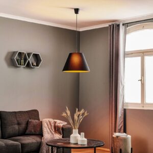 Svítidlo Euluna černý/zlatá plast