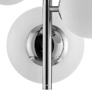 Svítidlo Euluna ledově bílá/chrom kov/sklo