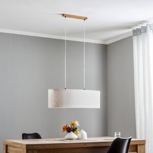 Svítidlo Euluna naolejovaný dub/přírodní dřevo/textil