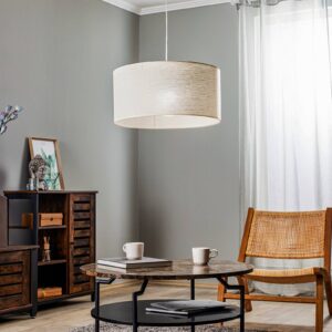 Svítidlo Euluna naolejovaný dub/přírodní dřevo/textil