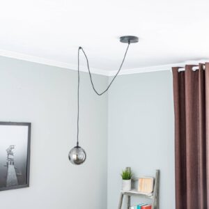 Svítidlo Euluna černá/grafit ocel práškovaná/sklo