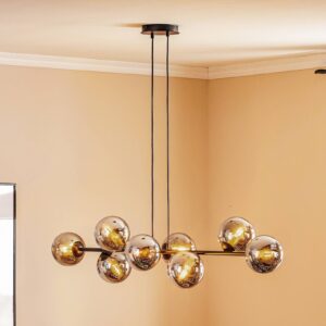 Svítidlo Euluna černá/grafit ocel práškovaná/sklo