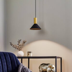 Svítidlo Euluna černý/mosaz ocel/mosaz