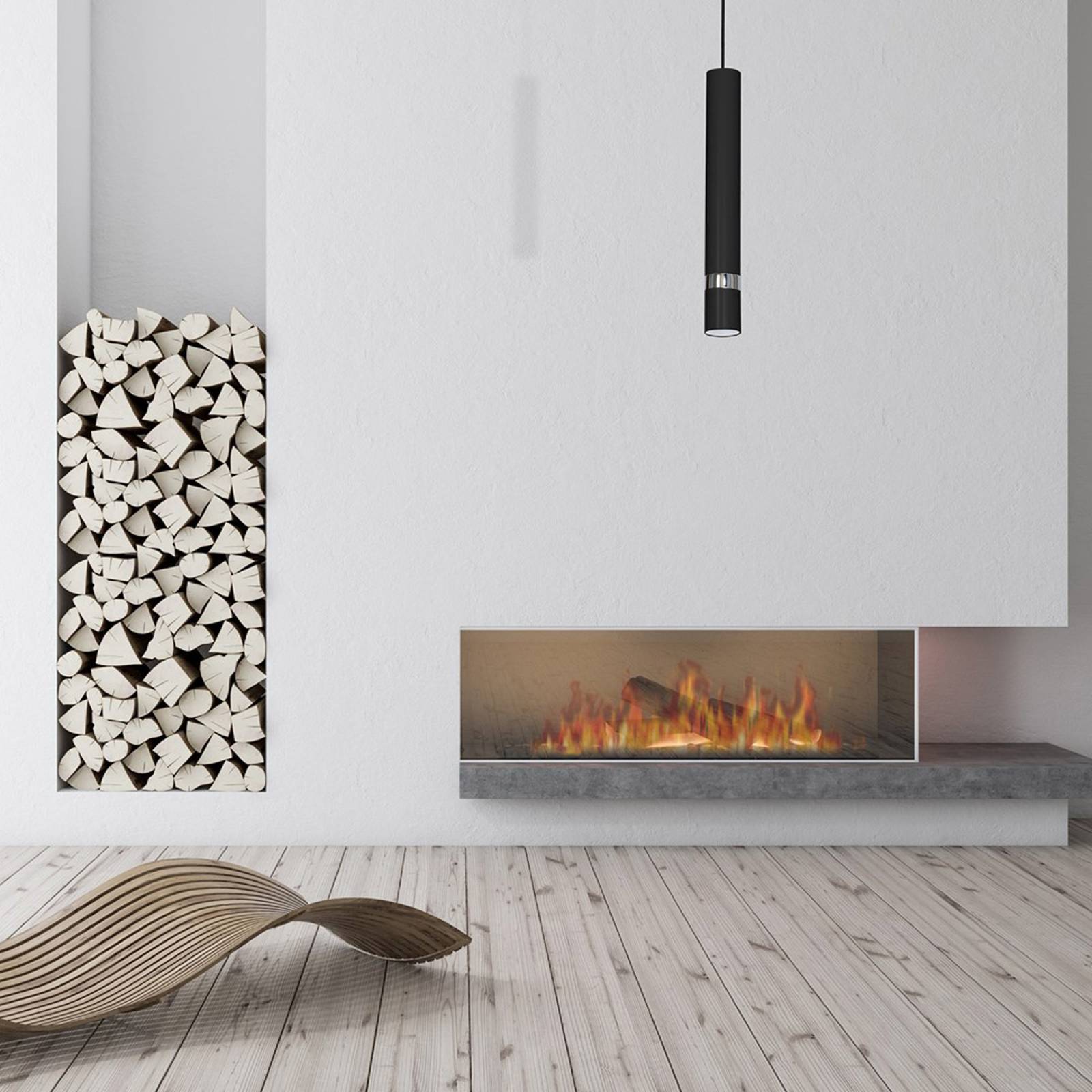 Svítidlo Euluna černá/stříbrná kov