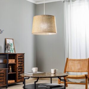 Svítidlo Euluna přírodní hnědá/bílá juta/kov