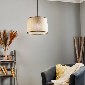 Svítidlo Euluna přírodní hnědá/černá juta/kov