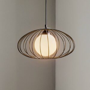 Svítidlo Euluna černý; opálový ocel/sklo