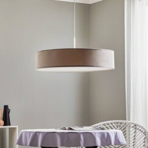 Svítidlo Euluna krémová/bílá textil/papír PVC/ocel