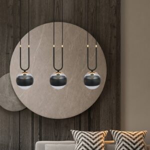 Svítidlo Euluna černá/čirá kov/sklo