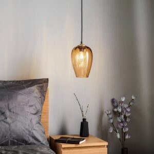 Svítidlo Euluna světlehnědá-transparentní/černá/zlatá sklo/kov